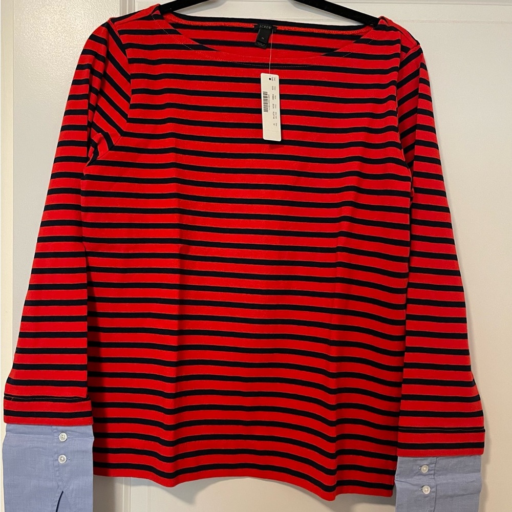 J crew shirt with mock sleeves
